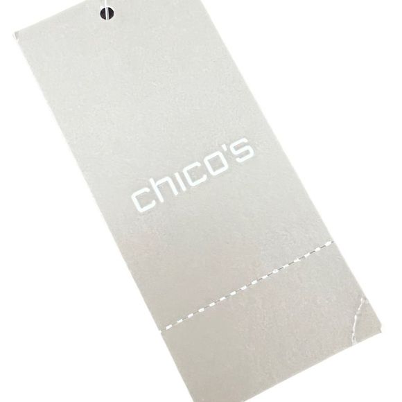 Chico’s Womens Sz 2(L) Drape Front Textured Jacket Long Sleeve NWT Evergreen - Picture 10 of 13